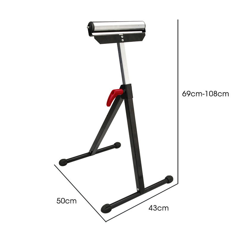 Baumr-AG Height Adjustable Roller Support Stand, 60kg Capacity, Folding